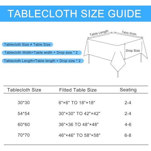 Hiasan Faux Linen Square Tablecloth - Wrinkle and Stain Resistant Washable Table Cloth for Kitchen Dining Room Holiday Table Cover for Party Dinner, Beige, 30 x 30 Inch - color: Beige, size: 30" x 30" (Square)