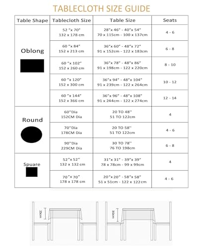 EHouseHome Faux Linen Tablecloth with Lace Trim - Waterproof/Spill Proof/Stain Resistant/Wrinkle Free/Oil Proof - for Banquet, Parties,Dinner,Kitchen,Wedding,Holiday,Blue Fog,Rectangle 60x84Inch - color: Blue Fog, size: 84" x 60" (Rectangular)