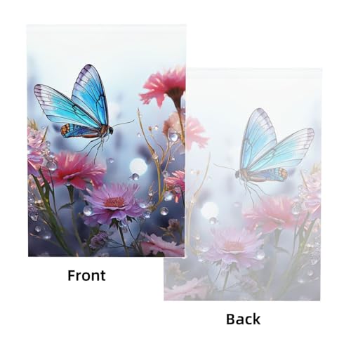 Dragonfly and Flowers Backdrop Background for Photography 5x7ft Photobooth Professional Photo Backdrop Curtains Video Photography Studio Photo Backgrounds Banner Booth Background Screen Parties - color: Dragonfly And Flowers