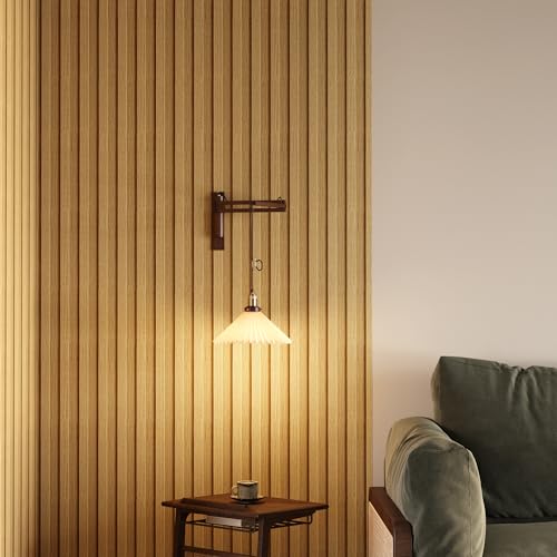 Peel and Stick PVC Slat Wall Panels, Wood Grain Self-Adhesive Soundproof Moisture-Resistant Paneling, 3D Faux Wood Panels for Bedroom Bathroom Walls & Ceilings 118"x15.75"(Light tan,13Sq.ft) - color: Light Tan