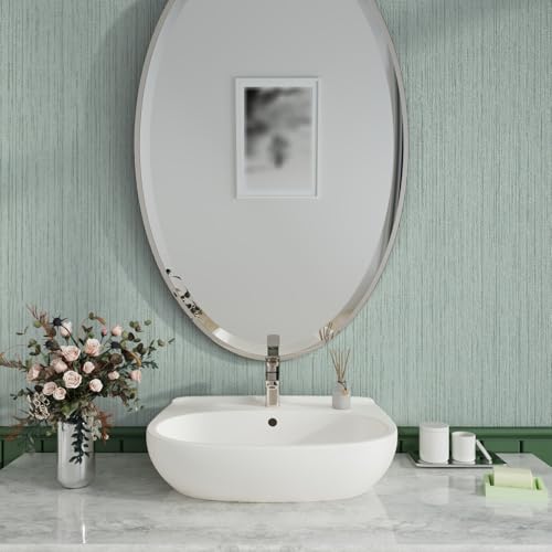 CRE8TIVE Mint Green Grasscloth Wallpaper Removable Textured Wallpaper Stick and Peel Green Contact Paper for Walls 12"x80" Adhesive Linen Fabric Faux Grasscloth Contact Paper for Cabinets Living Room - color: Mint Green, size: 12" x 80"