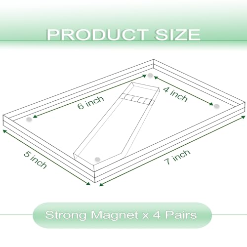 2 Pack(5×7) Acrylic Picture Frames Clear Magnetic Photo Frames Freestanding Lucite Acrylic Block Frame Frameless Desktop Display for Home Office - size: 5"x7"-2Pack