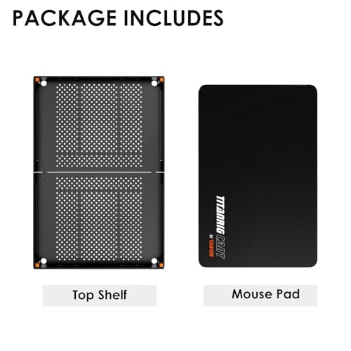TARION Video Production Cart Accessories - Foldable Top Shelf Workstation with Mouse Pad- Upgraded with Wider Higher Laptop Platform for Titanrig Cart Base - Pro Top Shelf - style: Accessory - Pro Top Shelf