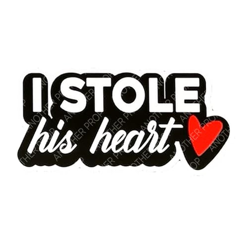 I Stole his Heart' Premium PVC Foamboard Photo Booth Prop | Party Favor Supply | Decoration for Partys, Events, and Selfies