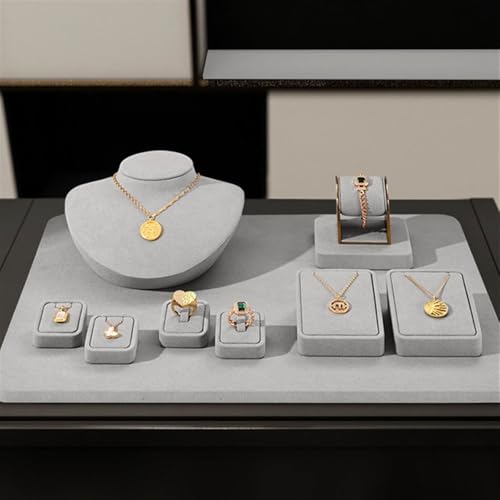 Jewelry Towers Microfiber Jewelry Rack Necklace Ring Watch Counter Display Rack Light Luxury Jewelry Display Props