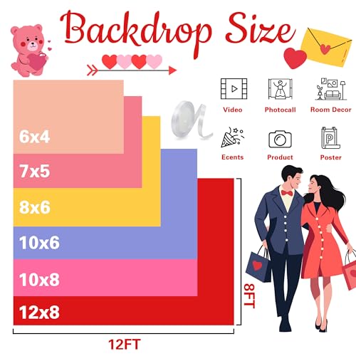 Happy Valentines Day Backdrops 10x6 FT Wooden Wall Valentine Backdrop Decoration for Photography Photo Background Mom's Party Banner Decor for Studio Props - size: 10x6 FT