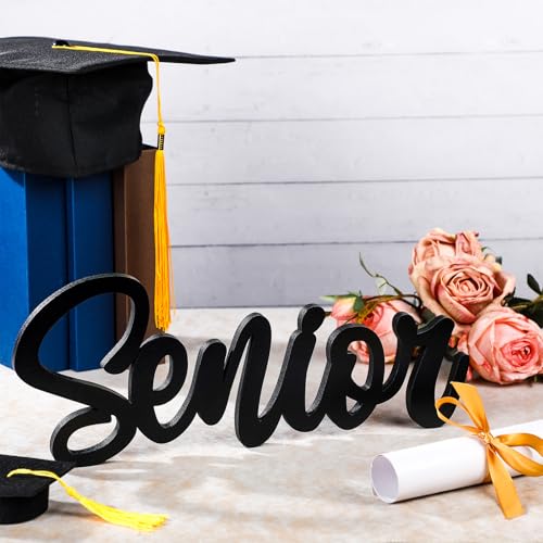Yousoontic Graduation Party Decoration Senior Wooden Photo Prop Sign Graduation Photo Booth Sign Senior Picture Prop Wood Cutout 2026 Decoration for Graduate Party Favor Supplies(Black) - color: Black