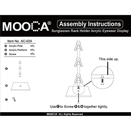 MOOCA 2 Pcs Set Premium Acrylic 3 Tier Eyeglasses Frame Riser Display Stand, Sunglasses Rack, Sunglasses Rack Holder, Acrylic Eyewear Display, Glasses Holder Stand, 3 Frames for Each Holder - color: 3 Frame Stand, 2 pcs