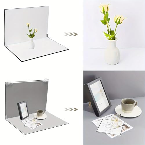 14Pcs 24Patterns Photo Backdrop Board, Small Product Photography Table Top Shooting with Light and Shadow/Acrylic Reflective Display Boards for Food Makeup Jewelry(16.5x11.5in)