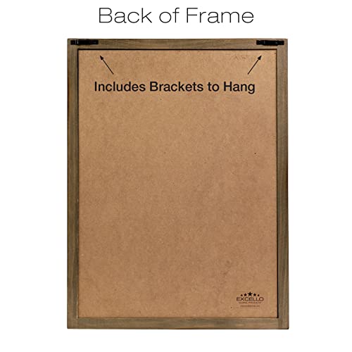 Excello Global Products Wooden Chalkboard 13 by 17 in Photo Frame Christmas Decoration with White Chalks, Version 1, Set of 2 Boards