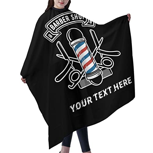 Custom Waterproof Barber Cape Personalized Text Barber Shop Salon Cape for Men Customized Hair Cutting Cape - color: Barber-3