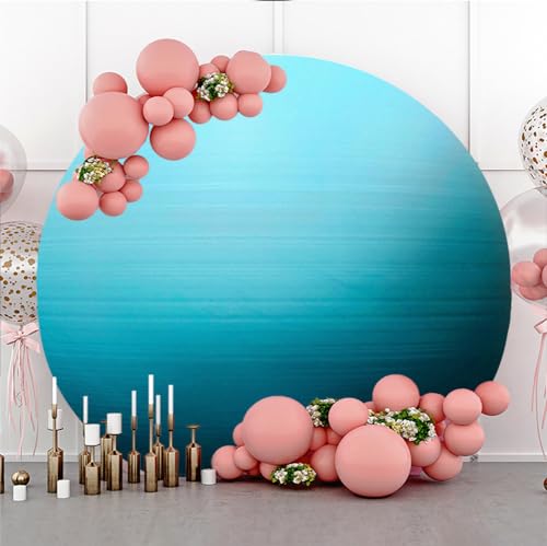 Diameter 4ft Galaxy Stars Uranus Round Backdrop Cover Cosmic Outer Space Photography Background Solar System Planet Backgrounds for Kids Birthday Party Decor Adults Portrait Photo Booth Props - color: Uranus, size: 4x4ft-polyester