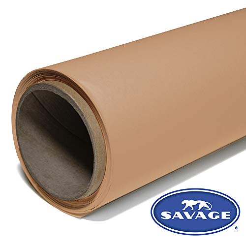 Savage Seamless Paper Photography Backdrop - Color #76 Mocha, Size 53 Inches Wide x 18 Feet Long, Backdrop for YouTube Videos, Streaming, Interviews and Portraits - Made in USA - size: 53 in x 18 ft