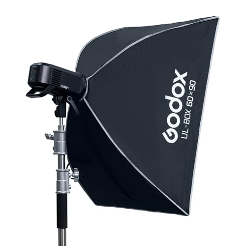 Godox 24”x35” Strip Softbox with Bowens Mount, UL-BOX-60x90 Folding Quick Release Rectangular Softbox Foldable Soft Box with Grid, Diffuser for Godox SMALLRIG/Neewer/Aputure