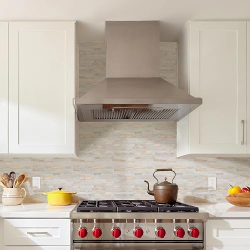 STICKGOO Peel and Stick Backsplash, PVC Wall Tiles Stick on Backsplash for Kitchen(1 Sheet, Beige with Metal Gold) - color: Beige with Metal Gold