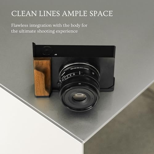 Tilta Vintage Camera Cage Compatible with Sigma BF | Ergonomic Grip | Lightweight | Durable | ARCA Adapter-Ready Bottom Plate for Ronin S Gimbals (Black, Wooden Grip Base Kit) - color: Black, size: Wooden Grip Base Kit