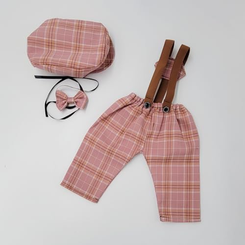 Newborn Baby Boy Suspender Pants Photo Outfits Gentleman Photography Outfit Girl - color: Color5