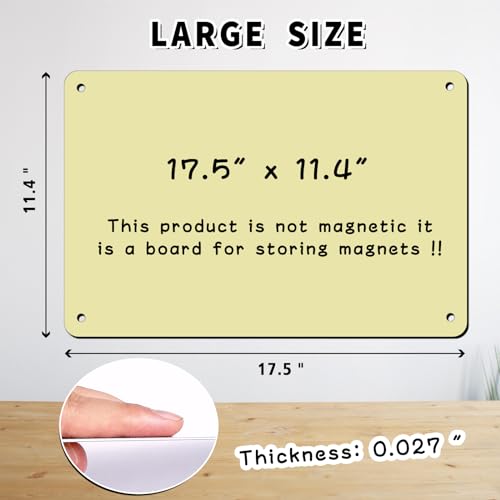 2Pack Magnetic Board 17.5" x 11.4" Magnet Bulletin Board is Suitable for displaying Notes, Photos,Magnetic Letters,Suitable for Walls, refrigerators, cabinets, etc(Yellow) - color: Yellow, size: 2Pack