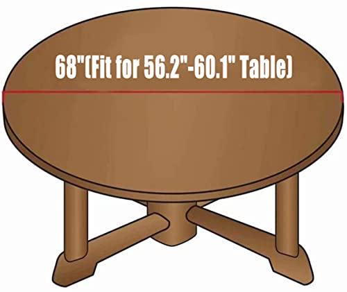 Old Wood Dark Brown Texture Background Tablecloth Round Elastic Table Cloths Wooden for Kitchen Dining Picnic Party Tables Fit for Diameter 56.2"-60.1" Round Table, Style 261 - color: Wooden Texture 6, size: 68" (Round)
