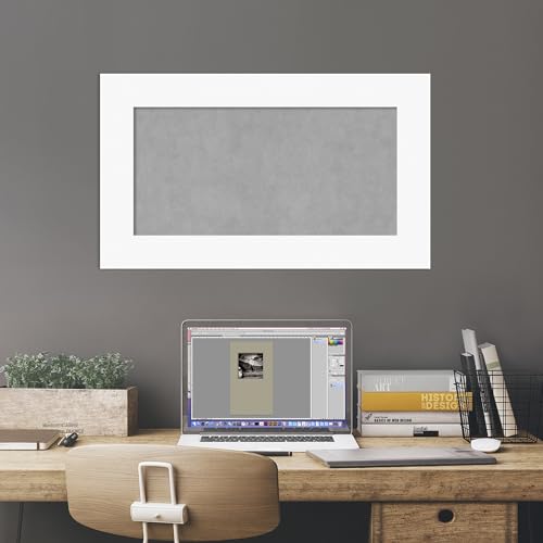 Amanti Art White Framed Magnetic Board 17x29 Small Vision Board for use with Magnets, 100% Metal Sheet to Display Items as Office Decor or for Home Organization in mudroom, Kitchen or Kids Room - color: Basic White, size: 29"W x 17"H