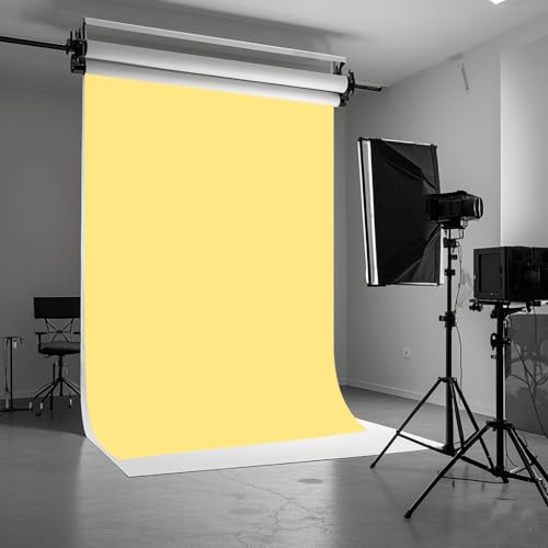 5X7ft Yellow Backdrop Background for Portrait Photography Photo Booth Backdrop for Photoshoot Background - color: Yellow, size: 5x7ft