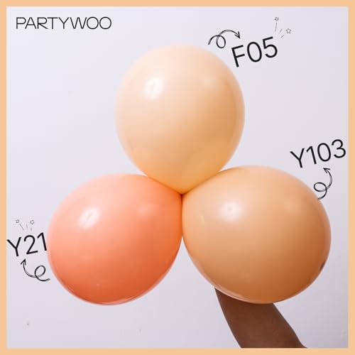 PartyWoo Nude Balloons 120pcs Different Sizes of 18 12 10 5 Inch Apricot Boho Fall Neutral Balloon Arch Kit Garland for Graduation Birthday Boy Baby Shower Theme Party Decorations Brown-F05 - color: Brown-f05