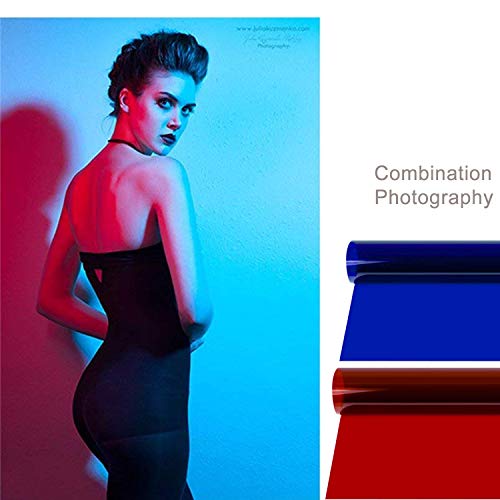 Meking 8 Pieces 16x20 inches Lighting Gels Photo Lights Gel Filters Transparent Color Correction Light Sheets for Photography Red Head Strobe Flashlight (Red&Green&Blue&Yellow) - color: Red&Green&Blue&Yellow