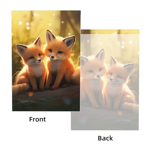 Cute Foxes Backdrop Background for Photography 5x7ft Photobooth Professional Photo Backdrop Curtains Video Photography Studio Photo Backgrounds Banner Booth Background Screen Parties - color: Cute Foxes