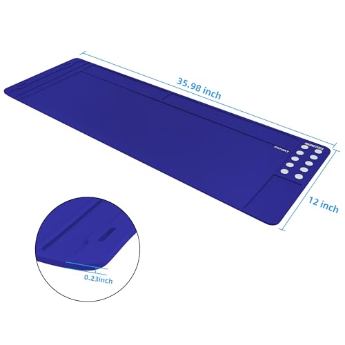 CKPART Rifle Gun Cleaning Mat, Anti-Slip Rubber Tactical Magnetic Mat, Gun Maintenance Mat,Gun Maintenance Mat for Gun Cleaning Kits 36" x 12"