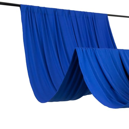 Efavormart 5ft x 10ft Royal Blue 4-Way Stretch Spandex Backdrop Curtain, Wrinkle-Free Opaque Stage Panel for Corporate Galas and School Ceremonies - color: Royal Blue, size: 5ftx10ft
