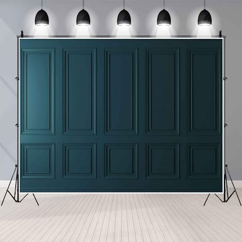 8x8FT Blue Minimalist Simple Fashion Interior Wall Classic Vintage Elegant European Photography Wedding Background Studio Props Empty Room backdrops for Photography BJZYEM252 - size: 8x8ft