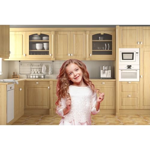 Wooden Kitchen Interior Scene Backdrop Modern Kitchen Home Decoration Background for Photography Kitchen Kitchenware Backdrop for Woman Party Photo Booth Shoot Commercial Studio Props 5x3ft - color: Bright Brown, size: 5x3ft