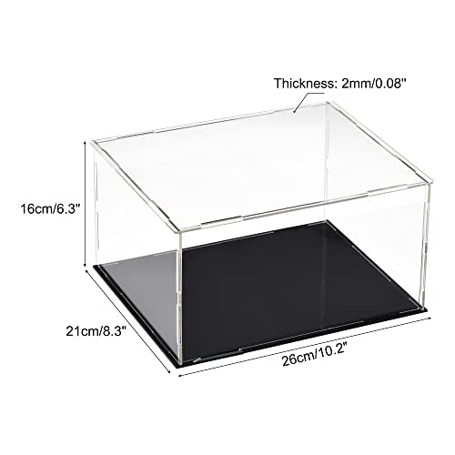 uxcell Acrylic Clear Display Case Box Dustproof Protection Showcase Cube Collectibles Show Box 9.8x7.9x5.9inch - size: 9.8x7.9x5.9 inch