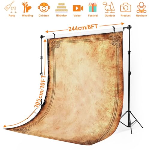 Photography Backdrop Photography Background Grunge for Photoshoot Portrait Photo Studio Video Prop Birthday Party Booth Decoration 10x8ft - color: Color2