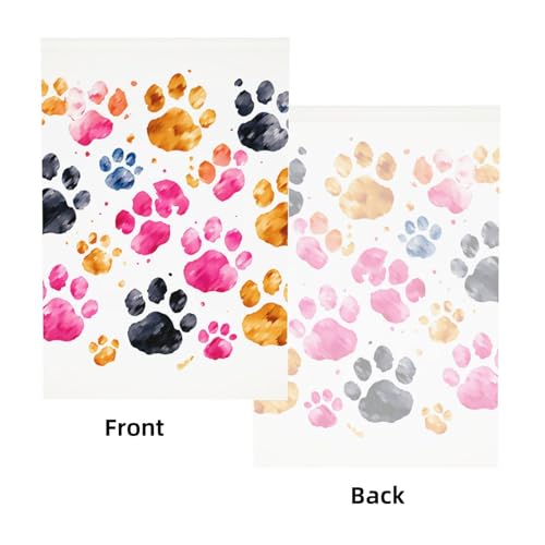 Colorful Dog Paws Backdrop Background for Photography 5x7ft Photobooth Professional Photo Backdrop Curtains Video Photography Studio Photo Backgrounds Banner Booth Background Screen Parties - color: Colorful Dog Paws