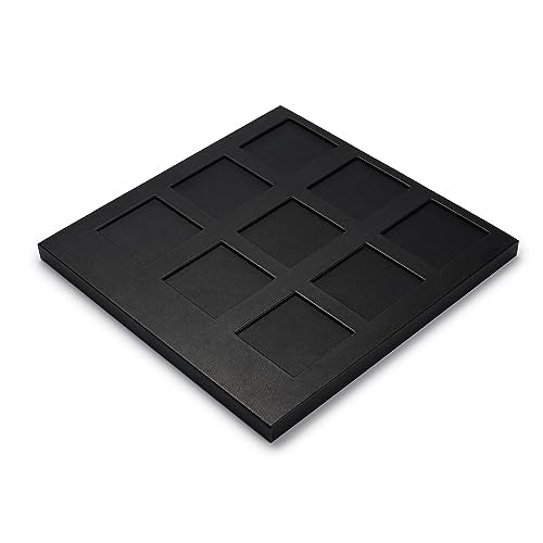 PU Leather Jewelry Stand Showcase Display Holder Jewellry Storage Stand (Black) - color: Black, size: Base Plate