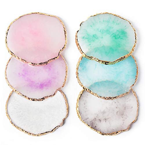 Resin Nail Art Palette,Nail Art Painting Mixed Color Palette Gold Edge Nail Gel Color Makeup Display Board (Pink) - color: 3# Pink