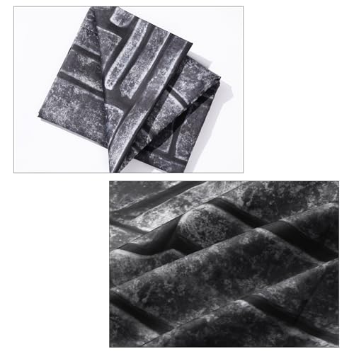VitalCozy 15 x 10 ft Brick Wall Backdrop for Photoshoot Polyester Fabric Dark Gray Brick Backdrop Background for Fireplace Home Decoration Newborn Birthday Party - color: Dark Gray, size: 15 x 10 ft