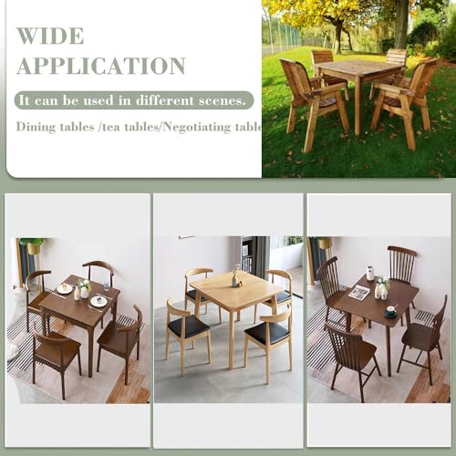 Wood Texture Background Square Fitted Tablecloth with Elastic Edges, Waterproof Washable Decorative Table Cover, for Picnic, Camping, Partie, Suit for 60"x60" Square Table, Style 81 - color: Wood Texture -8, size: 60" x 60" (Square)
