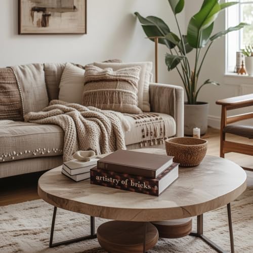 9 Faux Books with Hidden Storage (Earth), Vintage Books, Secret Storage, Bookshelf Decor, Coffee Table Storage, Home Staging Accessory, Brown Home Decor - color: Earth
