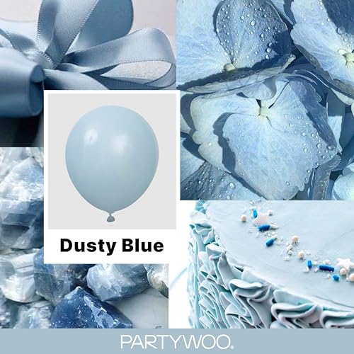 PartyWoo Dusty Blue Balloons 127 pcs Different Sizes of 36 18 12 10 5 Inch Boho Light Blue Aqua Balloon Arch Kit Garland for Graduation Wedding Baby Shower Birthday Party Decorations Blue-F28 - color: Blue-f28, size: 127PCS