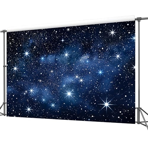 Navy Blue Galaxy Starry Backdrop 7Wx5H Feet Polyester Fabric Stars Night Sky Outer Space Universe Fantasy Planet Cosmic Nebula Decoration for Kid Boy Photography Background Photo Shoot Props - color: E-11Galaxy, size: 7Wx5H