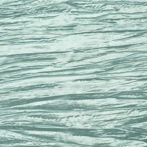 YOUR CHAIR COVERS - 90 x 132 inch Rectangular Crinkle Taffeta Tablecloth - Robin Egg, Rectangle Table Linens for 6 ft Rectangular Tables, Wedding Crushed Table Cloth - color: Robin Egg, size: 132" x 90" (Rectangular)