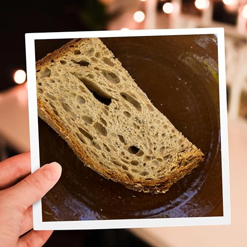 3dRose Slice of fresh bread on a ceramic plate. Brown colors, Kitchen, food 1 Greeting Card with envelope - size: 5.5”
