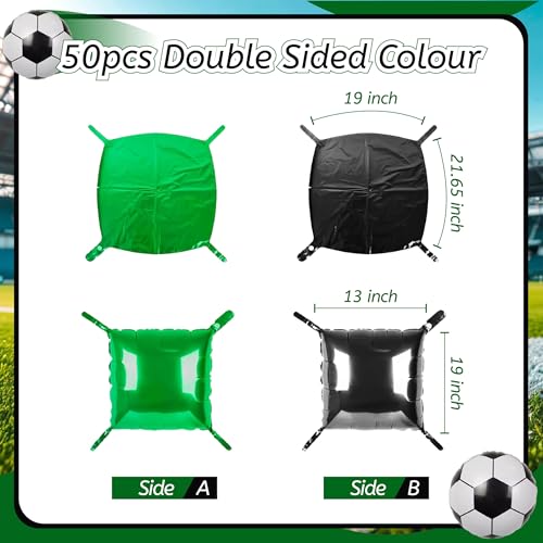 50PCS Video Game Square Balloon Arch Garland Kit, Green Black Double Sided Square Foil Balloons Wall Backdrop for Anniversary Bachelorette Halloween Party Decor - color: Black & Green