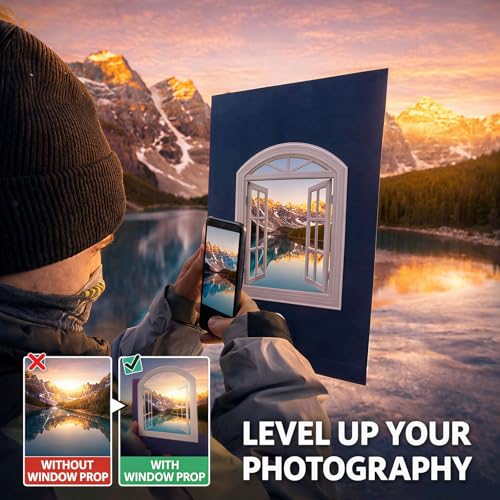 2026 New Creative Window Props, Portable Creative Window Frame Photography Props, Travel Photos Viewfinder, Fresh Perspective for Journey, Party, Landscape, Unique Record Capture Stunning Photo (1PCS)