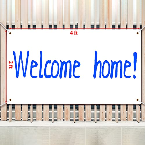 Zonon Large Blank Banners And Signs Polyester Oxford Cloth Sublimation Banner To Decorate With Hanging Rope For Indoor Wall Outdoor Easy Hang Diy Signs For Business Office(White,2 x 4 Feet) - color: White, size: 2 x 4 Feet