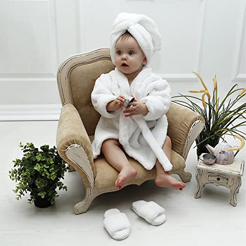 Newborn Photography Prop Bathrobe Baby Photo Props Bathrobe Outfits Infant Bath Robe Bath Towel Sets for Boy Girl Newborn Photography Outfits Spa Salon Baby Photoshoot Props 6-13 Months (Large, White) - color: 04 White(6-13 Months), size: Large