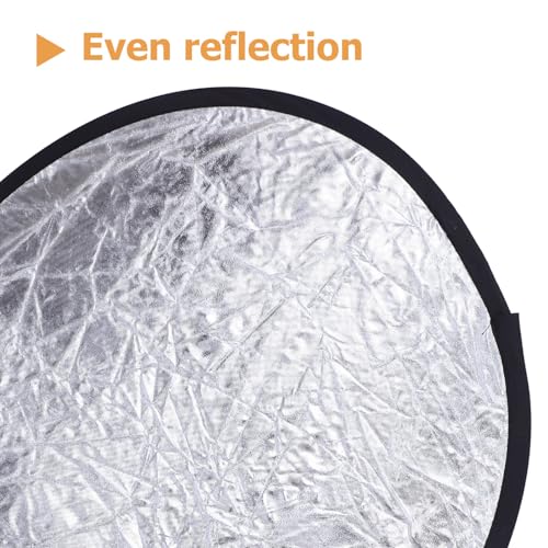 NOLITOY 2pcs Photography Lighting Reflector Board Set Portable Folding Reflectors Soft Diffuser for Studio and Outdoor Portrait Photo Shoots