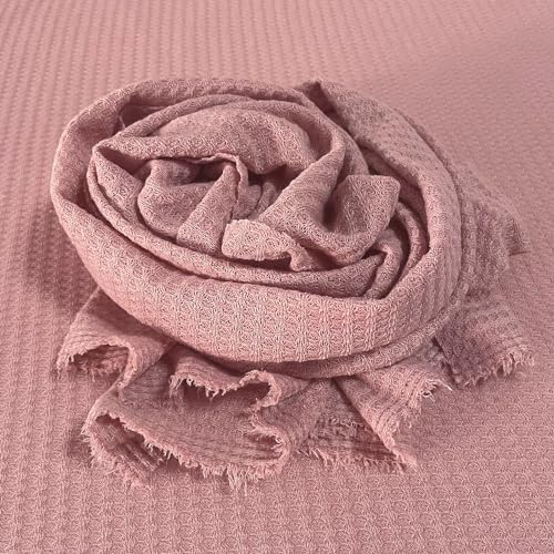 Honra Orraphtstu Newborn Photography Wraps Backdrops Sets Baby Photoshoot Props Studio Beanbag Posing Stretch Fabric Waffle Knit for Boys Girls (Mauve, Wrap with Backdrop) - color: Mauve, size: Wrap with Backdrop